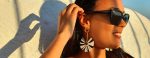 "Cirrus" Black 'n White - Women's earrings - Image 3