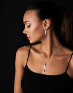 "Bar" Women's silver earrings - W - Image 2