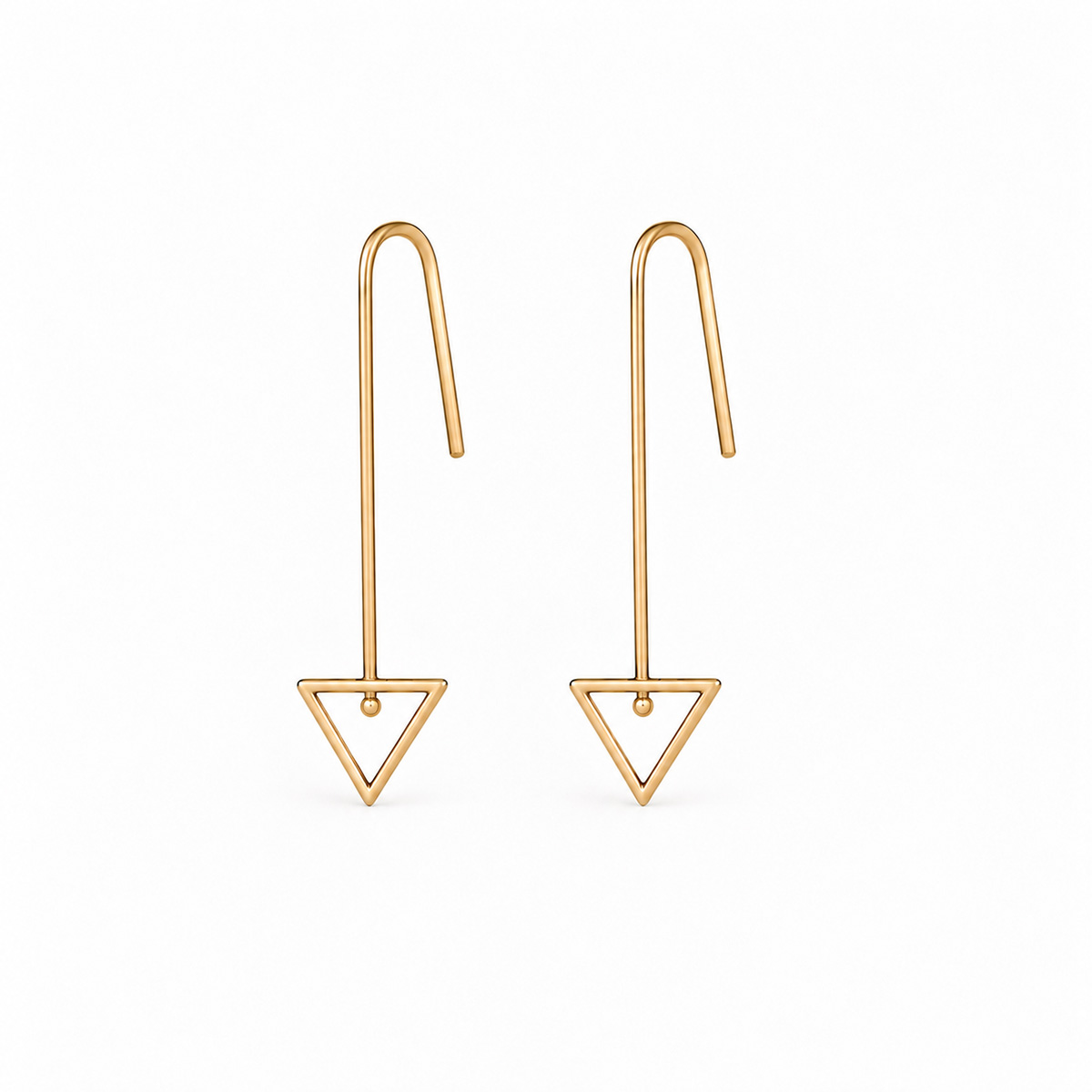 E_BE_SIMBLE_TRIANGLE_G 1 "Be simple" Women's silver earrings -Triangle G - Image 1