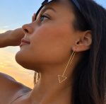 "Be simple" Women's silver earrings -Triangle G - Image 2