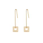 "Be simple", Γυναικεία σκουλαρίκια - 2 Square GG