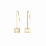 "Be simple", Γυναικεία σκουλαρίκια - 2 Square GG