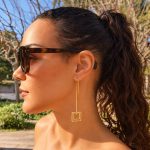 "Be simple", Women's Silver Earrings - 2 Square GG - Image 2