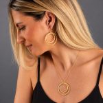 "Be simple" Γυναικεία ασημένια σκουλαρίκια - 2 Circle GG - Image 2