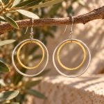 "Be simple" Γυναικεία ασημένια σκουλαρίκια - 2Circle WG - Image 3