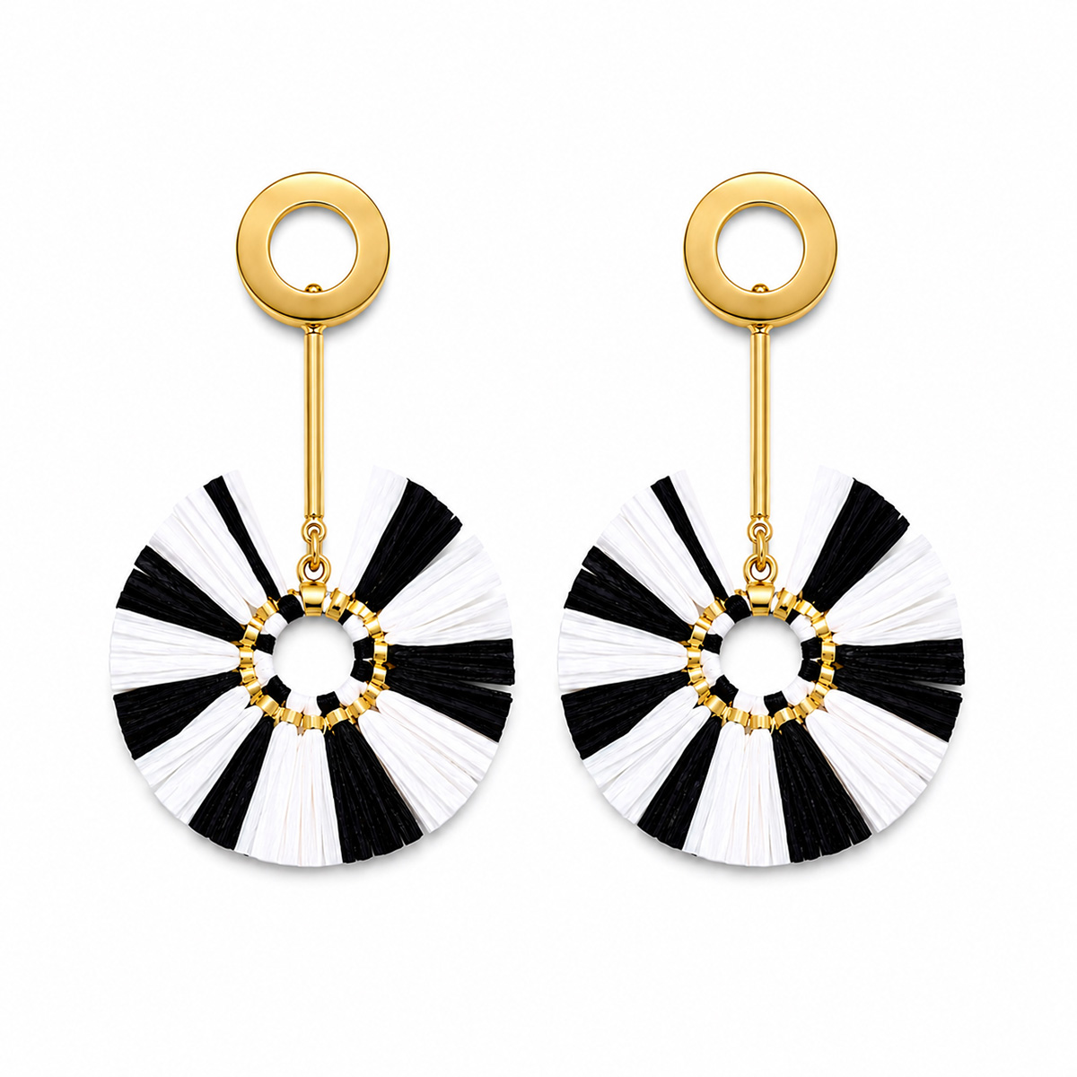 E_Cirrus_black_white "Cirrus" Black 'n White - Women's earrings - Image 1