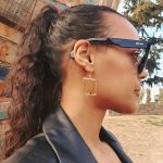 "My Strass", Women's Silver Earrings - Square GB - Image 2