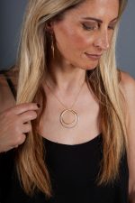 "Be simple" Women's silver necklace - 2Circle WG - Image 3