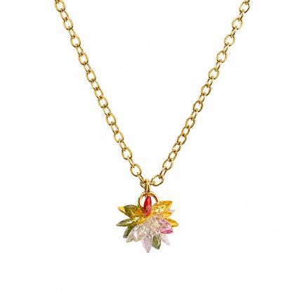 crystal flower necklace