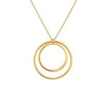 "Be simple" Women's silver necklace - 2 Circle GG