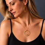 "Be simple" Women's silver necklace - 2 Circle GG - Image 2