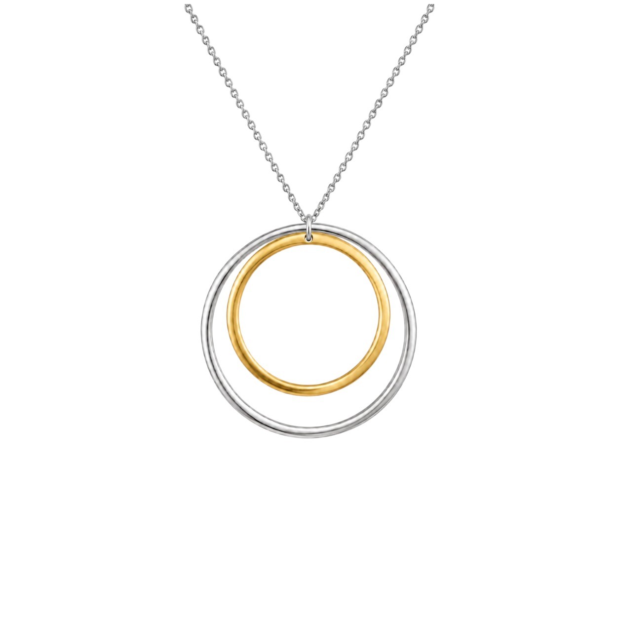 N_be_simple_WG "Be simple", Γυναικείο ασημένιο μενταγιόν - 2Circle WG - Image 1