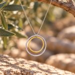 "Be simple", Γυναικείο ασημένιο μενταγιόν - 2Circle WG - Image 3
