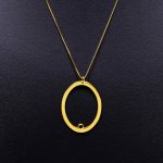 "My strass", Women's silver necklace - Oval GB - Image 2