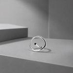 "My Strass" , Women's silver ring - Oval WB - Image 4