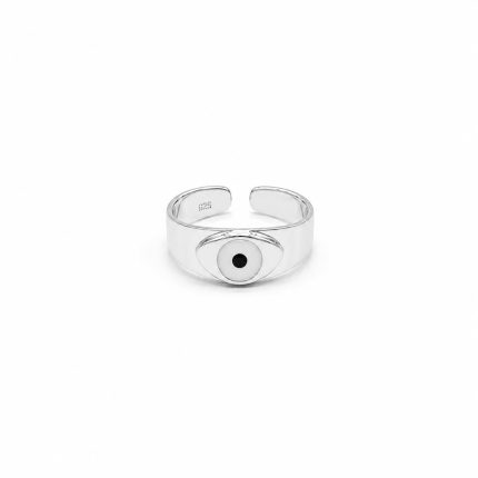 WHITE ENAMEL RING