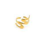 "Waves" Women's silver ring - G