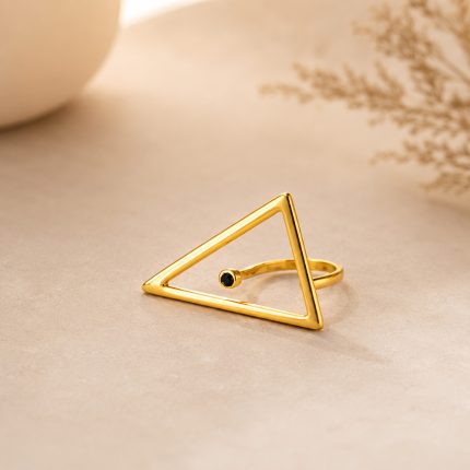 triangle gold ring