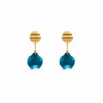 petal earrings turquoise