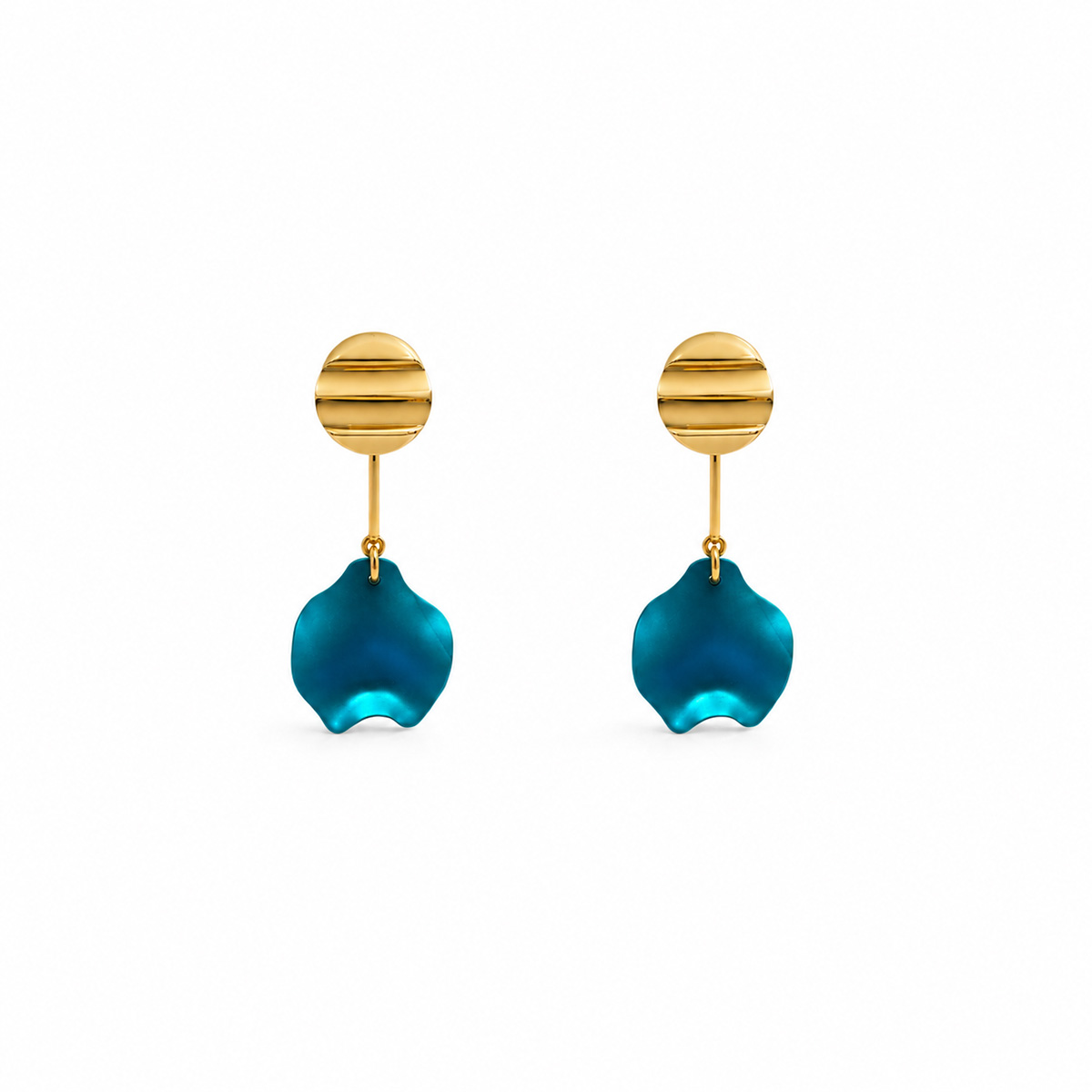 E_IONE_Turqpoise petal earrings turquoise