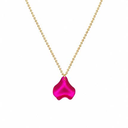 FUCHSIA PETAL NECKLACE
