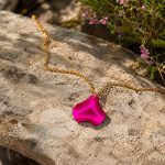 "Ione" Fuchsia Petal - Necklace - Image 3