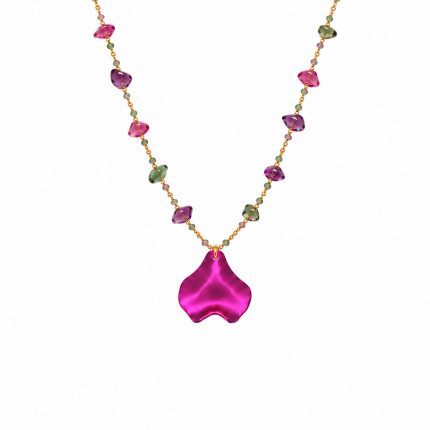 purple petal necklace