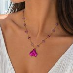 "Ione" Purple Petal - Necklace - Image 4