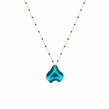 turquoise petal necklace