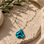 "Ione" Turquoise Petal - Necklace - Image 3