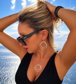 "Be simple" Γυναικεία ασημένια σκουλαρίκια - 2 Circle WW - Image 3
