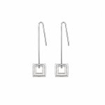 "Be simple", Γυναικεία σκουλαρίκια - 2 Square WW
