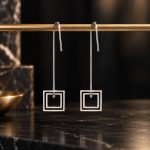 "Be simple", Γυναικεία σκουλαρίκια - 2 Square WW - Image 5